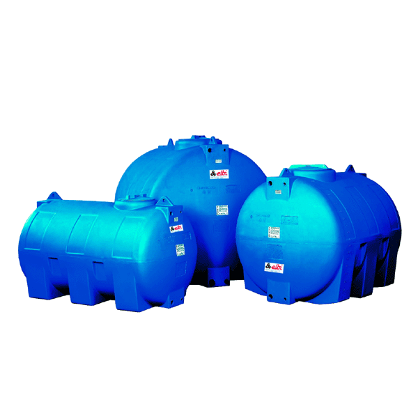 blue plastic tanks